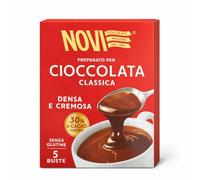 Cioccolata Calda Classica Densa e Cremosa Novi - Preparato In Bustine - 30% Cacao Magro - Senza Glutine - 5 Buste