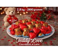 Cioccolatini al Latte 2,8 Kg Dolci a Forma di Orsetto e Cuore Maxi Scorta per Eventi Feste Regali Romantici Buffet San Valentino Anniversari Compleanni
