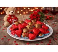 Cioccolatini al Latte a Forma di Orsetto 560 g Dolci al Cioccolato Tema Amore Idea Regalo per San Valentino Anniversari Feste Romantiche Compleanni Eventi Speciali