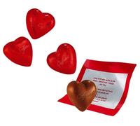 CIOCCOLATINI CUORE MIGNON CAFFAREL AL LATTE CON FRASE INTERNA SAN VALENTINO