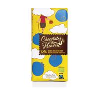 Cioccolatini dal cielo - Cioccolato fondente biologico con mirtilli 72%, 100g