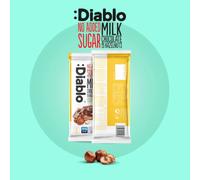Cioccolato al latte con nocciole Diablo (senza zuccheri aggiunti, con stevia), 75 g
