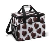 Cioccolato Caramelle Cuori Forma su Bianco Campeggio Cooler Bag Isolato Spiaggia Refrigeratori Portatile A Prova di Perdite Borse