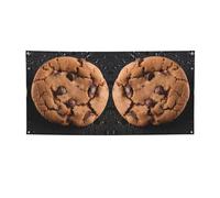 Cioccolato Cookie Stampa Happy Holidays Banner Compleanno Banner Sfondo di Natale per Vacanze Decorazioni di Natale Piccolo