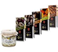 CIOCCOLATO DI MODICA 5 GUSTI + CREMA AL PISTACCHIO VARI TIPI
