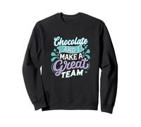 Cioccolato e I Make a Great Team Retro Vintage Style Meme Felpa