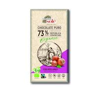 Cioccolato fondente 73% con nocciole 150 g (Vaniglia - Nocciola - Cacao)