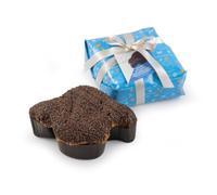 Cioccolato Gourmet Colomba di Pasqua al Cremino - Dolce realizzato con lievito madre, con Gianduia e gocce di Cioccolato bianco ricoperta di Cioccolato Fondente