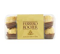 Ferrero Rocher, cioccolatini ripieni con granella di nocciola, confezione da 16 x 12,5gr