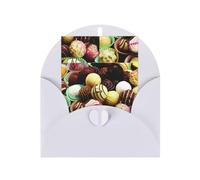 Cioccolato Stampa Bianco Perla Carta Auguri, Verticale Notecards Disegni, Buste Per Grazie, Inviti