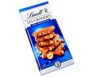 CIOCCOLATO TAVOLETTA LES GRANDES LINDT LATTE 34% NOISETTES 150GR
