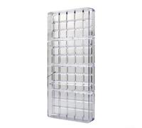 Cioccolato trasparente per alimenti Per stampo con scanalature lisce per forme uniformi di caramelle, costruito per resistere ad alte pressioni e uso frequente (quadrato)