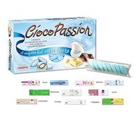CIOCOPASSION LATTE 1 KG CONFETTI + 100 PORTA CONFETTI 5210C + 100 BIGLIETTINI (CELESTE)