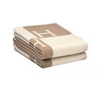 CIOIUGPIUK Una coperta a scialle morbida, calda e portatile con una consistenza morbida, perfetta come coperta decorativa for divani e adatta for il relax domestico e l'uso quotidiano.(Khaki)