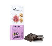 Ciokarrua® | Cioccolato Modica Fichi e Noci | Cioccolato Grezzo Lavorato Modica IGP | Tavoletta Cioccolato Senza Lattosio - 100 Gr