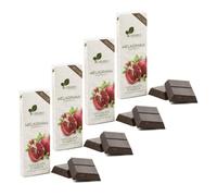 Ciokarrua | Cioccolato Modica IGP Melagrana | Cioccolato Grezzo Artigianale Modica | Tavoletta Cioccolato Senza Lattosio | Cioccolato in Tavolette - 4 x 100 Gr.