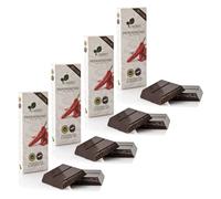 Ciokarrua | Cioccolato Modica Peperoncino IGP | Cioccolato Grezzo Modica | Tavoletta Cioccolato Artigianale Senza Lattosio | Cioccolata Tavolette - (4 da 100 Gr)