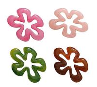 Ciondoli a forma di fiore piccolo fiore fai da te collana braccialetto forniture materiale resina per braccialetto collana braccialetto gioielli che fanno ciondolo fiore cavo