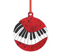 Ciondoli a forma di nota musicale a forma di pianoforte, in acrilico, ideali come ornamenti per Halloween autunnali