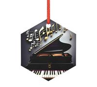 Ciondoli a forma di nota musicale a forma di pianoforte, in acrilico, per albero di Natale, da utilizzare come ornamenti autunnali per