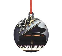 Ciondoli a forma di nota musicale a forma di pianoforte, in acrilico, per albero di Natale, da utilizzare come ornamenti autunnali per