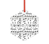 Ciondoli a forma di nota musicale, in acrilico, per albero di Natale, da usare come ornamenti autunnali per Halloween