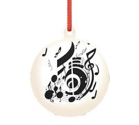 Ciondoli a forma di nota musicale, in acrilico, per albero di Natale, da usare come ornamenti autunnali per Halloween