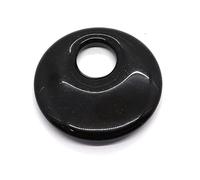 Ciondoli ad anello sagomati 4 colori Medita sul ciondolo Materiale fai da te Creazione di orecchini 40 mm Misura 1 pz(Black-1pc)