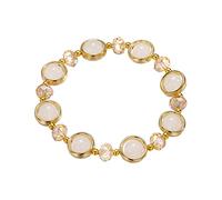 Ciondoli Bracciali Bracciale in vetro di sfumato Bracciale con colorato per regalo di compagni di classe e amici della ragazza Braccialetti Da Coppia (White, A)