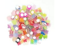 Ciondoli Cabochon a Forma di Caramelle 100PCS in Resina Dolce Gommosa Con Retro Piatto, Ciondoli in Resina Polimerica Scintillanti, Ornamenti per Decorazioni Fai da Te e Telefono