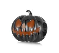 Ciondoli Charms di Halloween per Bracciali e Collane Pandora,Charm a Lanterna di Zucca in Argento Sterling 925