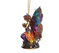 Ciondoli colorati a forma di fata, in stile dipinto, divertente e misterioso, decorazione per lo zaino, regalo preferito, decorazione per la casa, ciondolo mobile per interni, Taglia unica, Acrilico