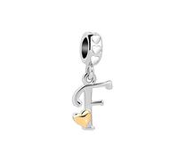 Ciondoli con lettere dalla A alla Z, adatti per braccialetti Pandora, gioielli per Natale, compleanno, nome, alfabeto, regalo per donne, figlia, ciondolo a forma di cuore con zirconia cubica