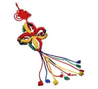Ciondoli con nappe, nodi cinesi decorativi, 2 nodi di buon auspicio intrecciati a mano da 30 cm appesi for offerte buddiste tibetane