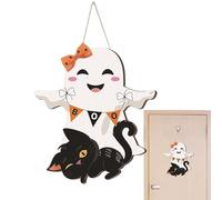 Ciondoli di Halloween in legno, decorazione di Halloween in legno, ciondoli di Halloween riutilizzabili realizzati in legno alla moda, decorazione di Halloween unica, ornamenti festivi multifunzionali