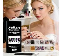 Ciondoli e gemme per unghie - Strumenti per manicure colorati a lunga durata 3D Strass, Ragazze Donne Adolescenti Salon Party a casa, Vacanze Inverno Estate Primavera, Accessorio per la decor