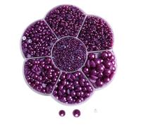 Ciondoli for unghie colorati con perle semicircolari, dimensioni miste | Le dimensioni miste da 2 mm a 10 mm offrono opzioni versatili for diversi design delle unghie