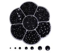 Ciondoli for unghie colorati con perle semicircolari, dimensioni miste | Le dimensioni miste da 2 mm a 10 mm offrono opzioni versatili for diversi design delle unghie