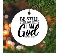 Ciondoli Per Albero Di Natale Be Still And Know What I Am God Addobbi Natalizi Da Appendere Stampato Su Due Lati Matrimoni Ciondoli Etichette Decor