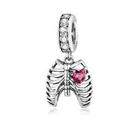 Ciondoli per braccialetti Pandora, in vero argento Sterling 925, a forma di zucca, cappello magico, teschio, ciondoli per braccialetti da donna, Cristallo Smalto