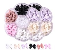 Ciondoli per unghie con fiocco Confezione da 2 pezzi Ciondoli con fiocco colorati per unghie Ciondoli per nail art con fiocco 3D Decorazioni colorate per unghie Set per pietre gioiello fai da te Stile