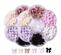 Ciondoli per unghie con fiocco Confezione da 2 pezzi Ciondoli con fiocco colorati per unghie Ciondoli per nail art con fiocco 3D Decorazioni colorate per unghie Set per pietre gioiello fai da te Stras