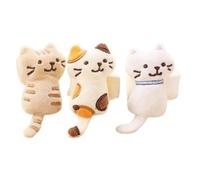 Ciondoli per zaino - 3 pezzi Simpatico gatto, dimensioni in miniatura con morbida pelliccia, decorazioni in peluche, ciondolo per borsetta, per borsetta, auto, zainetto, compleanno, San, Hal