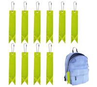 Ciondoli riflettenti per bambini da 10 pezzi - Portachiavi di sicurezza per zaino in PVC per camminare, andare in bicicletta, correre e portare a spasso il cane, visibilità notturna impermeabile