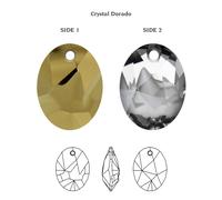 Ciondoli superiori PRIMERO 6911 Kaputt cristalli ovali Molte dimensioni e...
