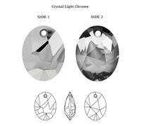 Ciondoli superiori PRIMERO 6911 Kaputt cristalli ovali Molte dimensioni e...