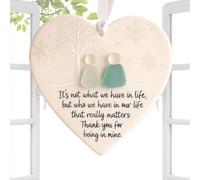 Ciondolo A Cuore Per Albero Di Natale - Decorazione Cuore Amore In Ceramica Albero Di Natale | Decorazione Appesa in Marino Ricordo,Donna Ragazza Adulta Adolescente Studente