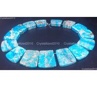 Ciondolo a fetta con perle graduate di diaspro naturale con sedimenti...