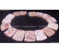 Ciondolo a fetta con perle graduate di diaspro naturale con sedimenti...