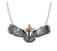 Ciondolo a forma di ala di falco, catena in acciaio al titanio, stile gotico, accessorio alla moda, idea regalo per lui accessorio streetwear